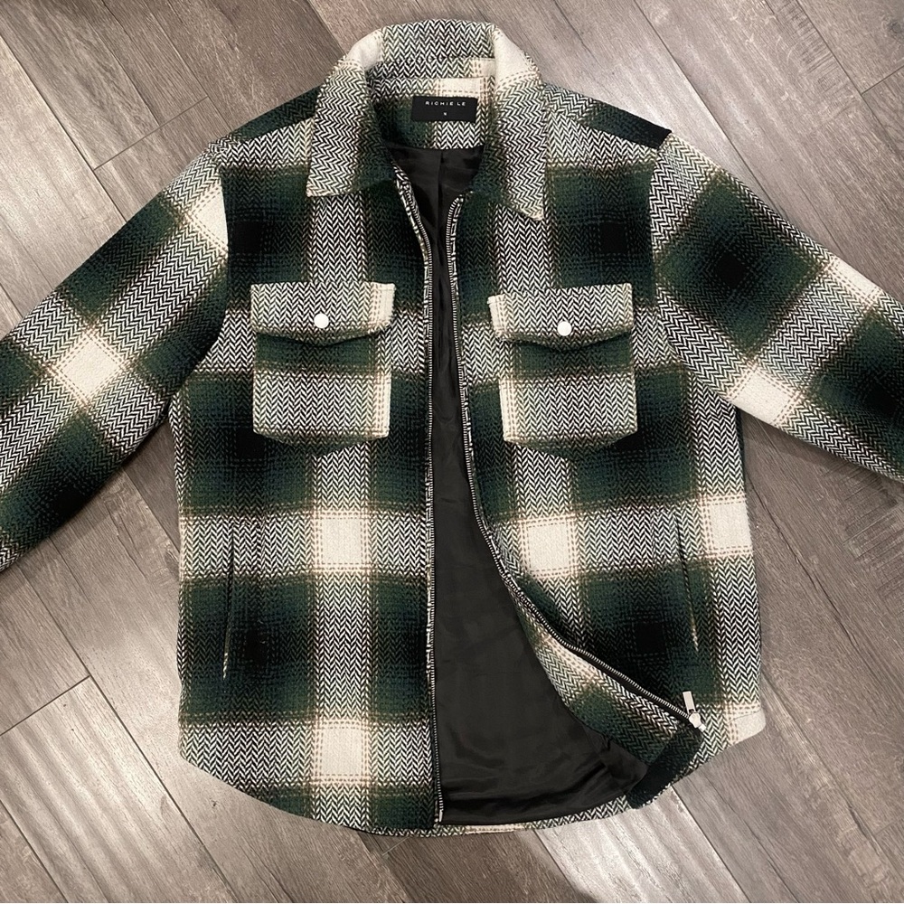 🔥 Richie Le Collection | Limited Edition Zip Flannel Overshirt Jacket NWOT! - Picture 5 of 10